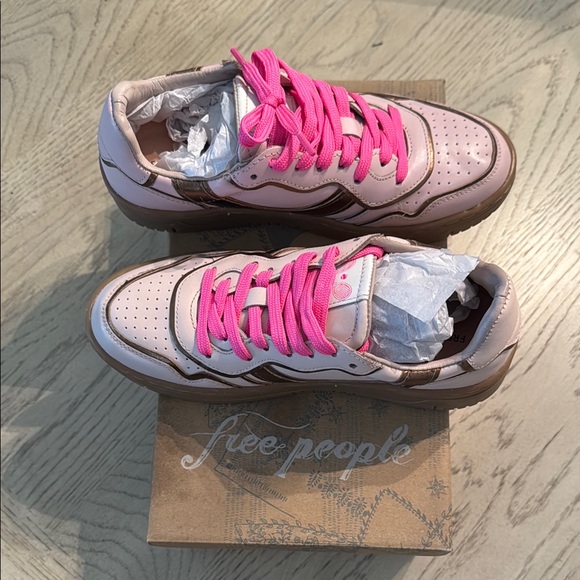 Free People Pink and Brown Sneakers - Picture 1 of 1